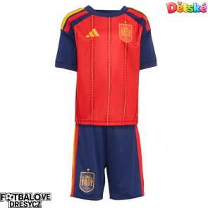 Španělsko Dětské Domácí dres komplet MS 2026 Krátký Rukáv (+ trenýrky)